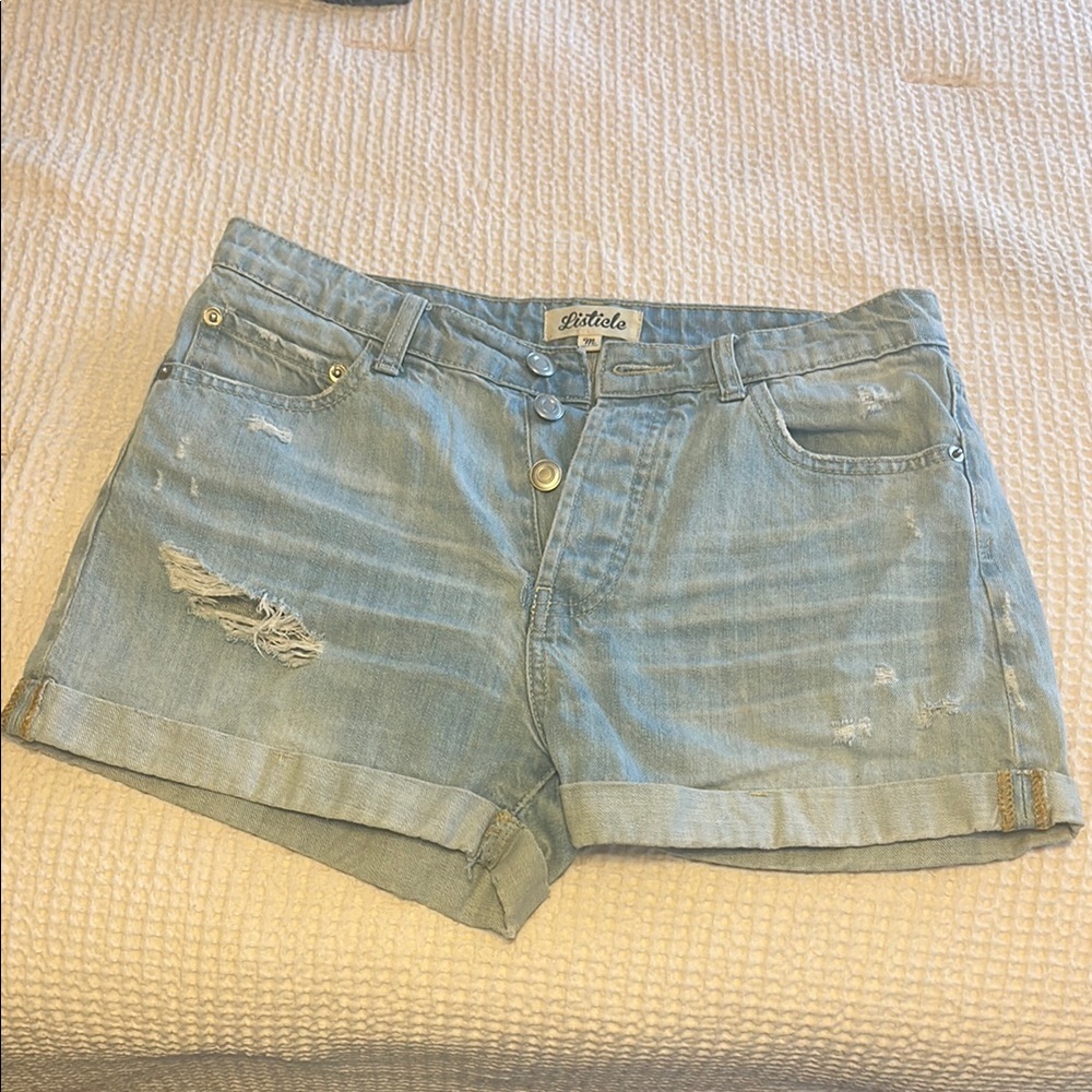 Women's Light Blue Denim Shorts